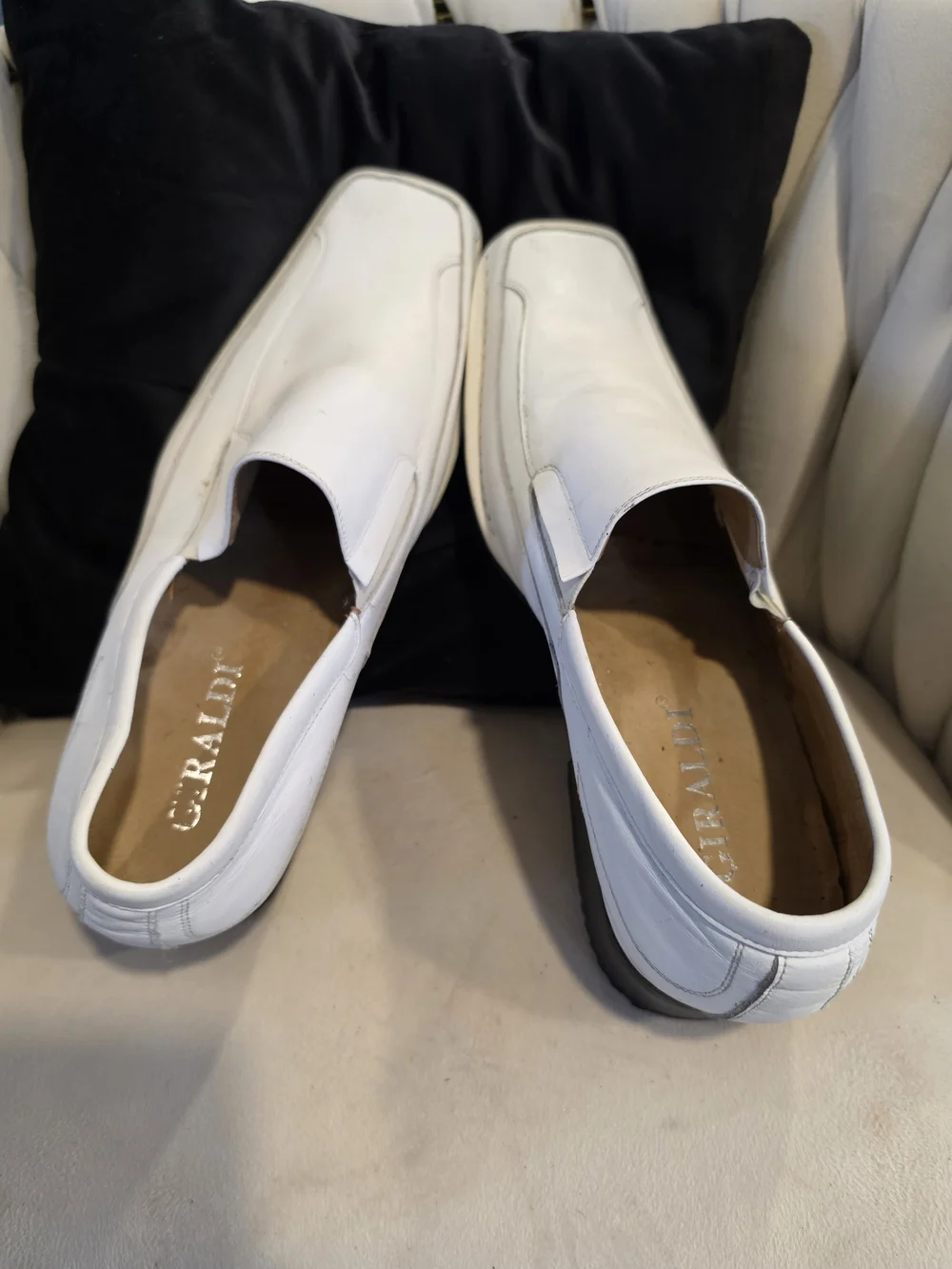 Men's Slip-On Dress Loafers in White